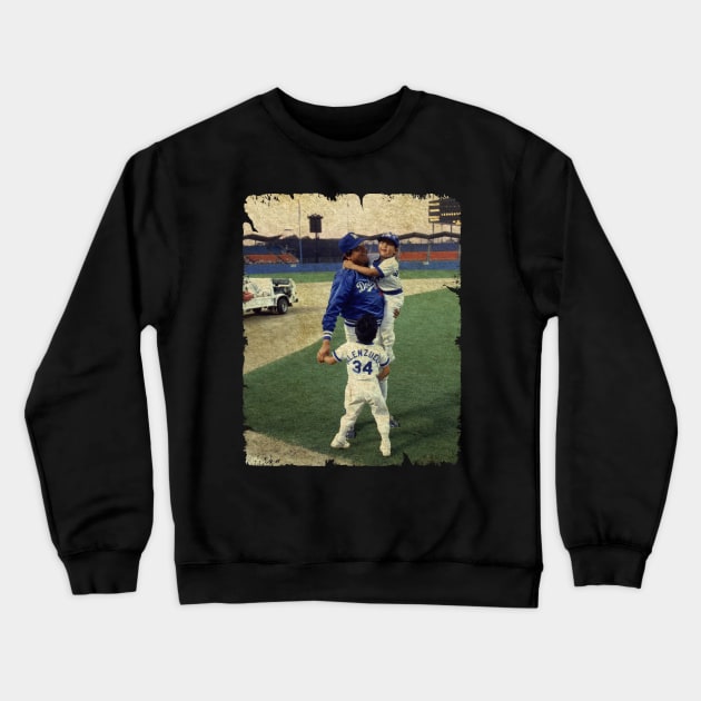 Fernando Valenzuela in Los Angeles Dodgers Crewneck Sweatshirt by PESTA PORA